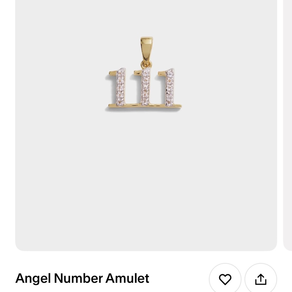 New awe inspired Gold Angel Number 111 Pendant